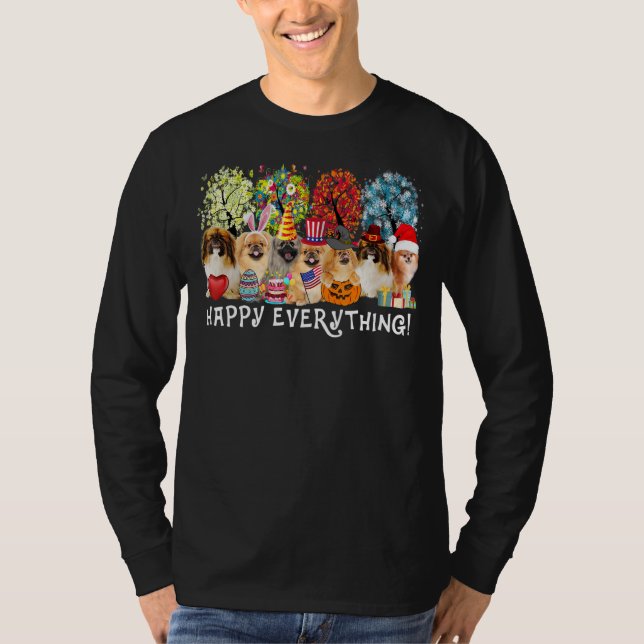 T-shirt Joyeux Tout Pekingese Chien saisons toute l'année  (Devant)