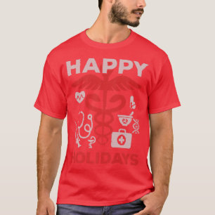 T-shirt Joyeux vacances Équipe Médicale Docteur infirmière