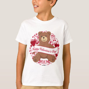T-shirt Joyeux Valentine ! Teddy bear