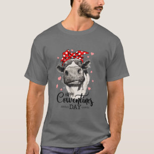 T-shirt Joyeux Valentines Day Cow Shirt, Amusant Amoureux