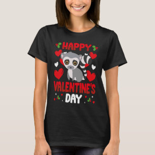 T-shirt Joyeux Valentines Jour Lémur Coeur Aimer Animal