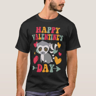 T-shirt Joyeux Valentines Jour Lemur Coeur Amour Super