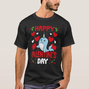 T-shirt Joyeux Valentines Jour Narwhal Heart Love Animal