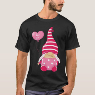 T-shirt Joyeux Valentineu2019s Jour Female Gnome I Love Yo