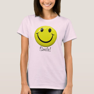 T-shirt Joyeux Visage Avec Le Sourire T Chemise