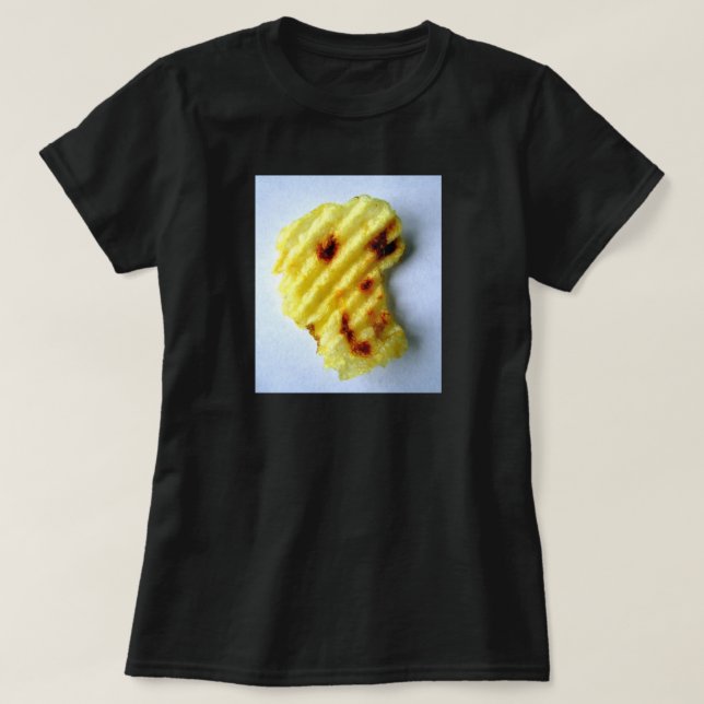 T-shirt Joyeux visage de chipe de pomme de terre (Design devant)