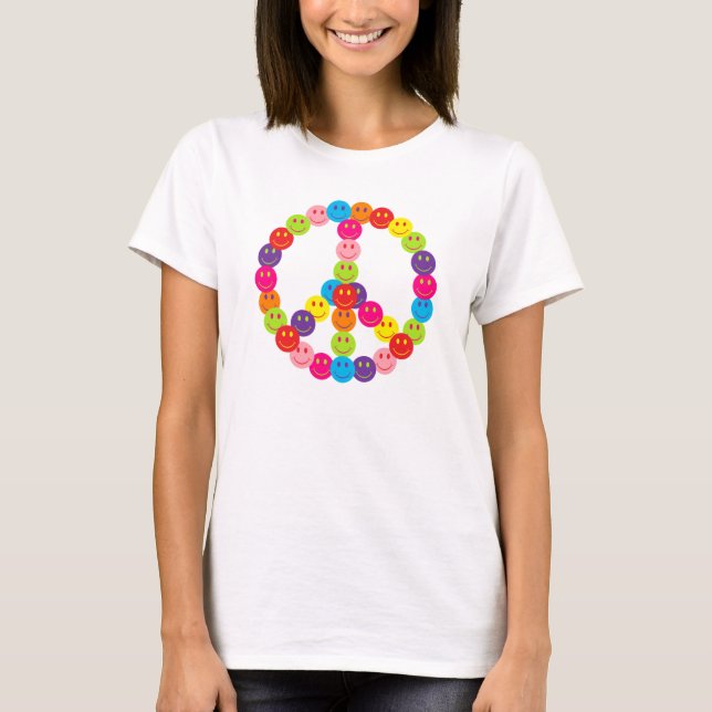 T-shirt Joyeux visage de la paix (Devant)