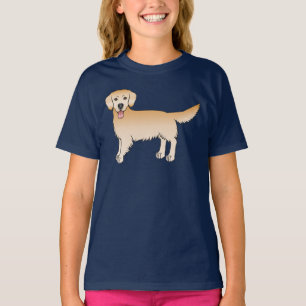 T-shirt Joyeux Yellow Golden Retriever mignon chien de des