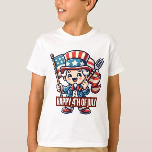 T-shirt "Joyful Uncle Sam : Happy 4 juillet"