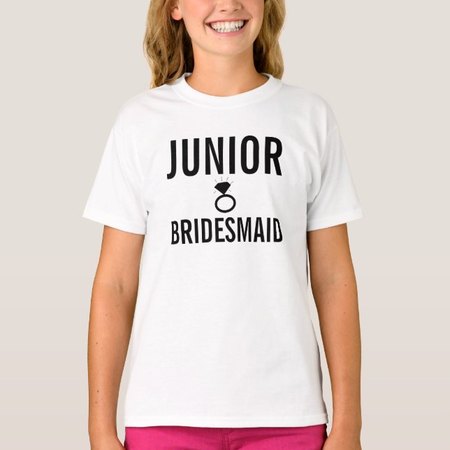T - Shirt - Jr. Bridesmaid (Bling) White (Vorderseite)