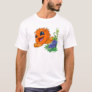 T-shirt JubJub orange heureux au central de Neopia