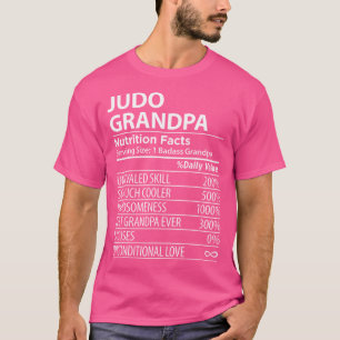 T-shirt Judo Grandpa Nutrition Facts Funny Judo Grandpa