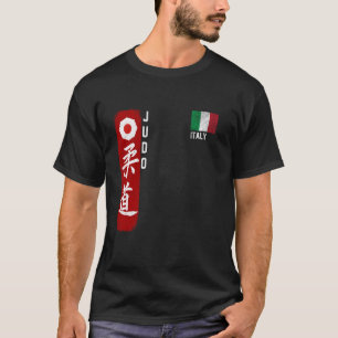 T-shirt Judo Italie drapeau italien Judoka Dojo Martial ar