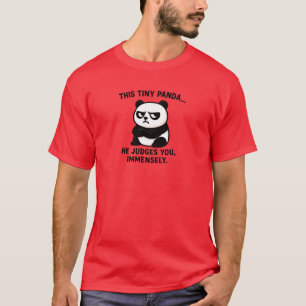 T-shirt jugement panda grincheux