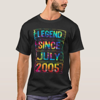 T-shirt Juillet 17 ans depuis 2005 17e anniversaire Cravat