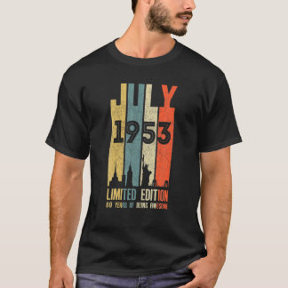 T-shirt Juillet 1953 69 Anniversaire 69 Anniversaire 1953