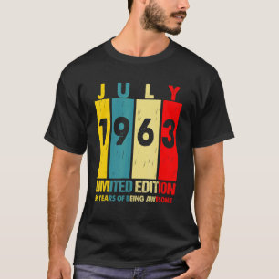 T-shirt Juillet 1963 59 Année D'Être Impressionnant