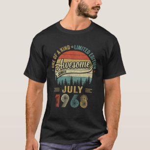 T-shirt Juillet 1968 Vintage 55 Ans Retro 55e Anniversaire