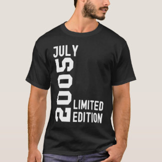 T-shirt Juillet 2005 Bonne fête d'anniversaire