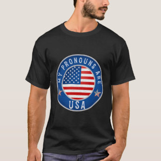 T-shirt Juillet 4 Funny Mes Pronounounounours Sont Drapeau