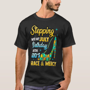 T-shirt Juillet Anniversaire Femmes talon haute chaussure 