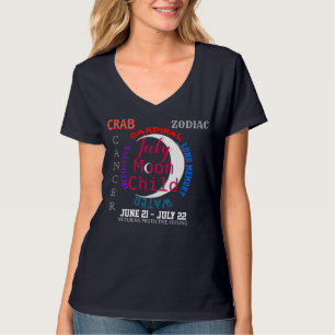T-shirt Juillet Cancer Zodiac