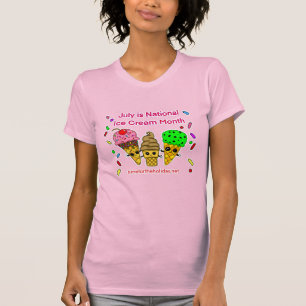 T-shirt Juillet est le mois de la crème glacée