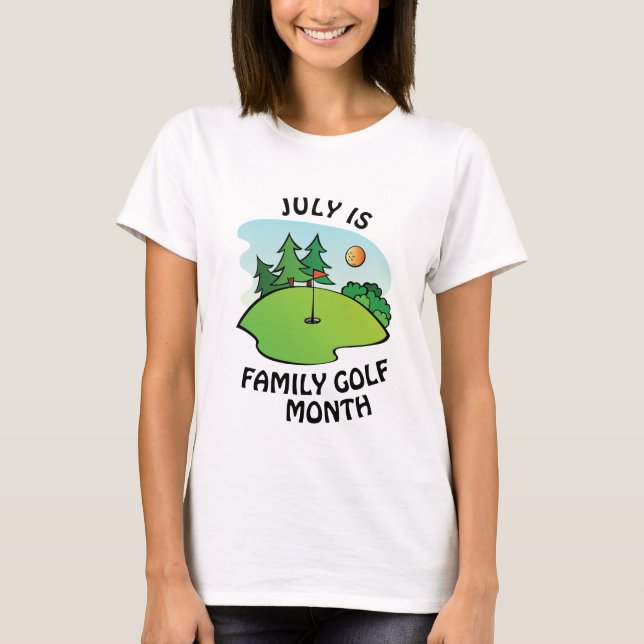 T-shirt Juillet est le mois du golf familial (Devant)