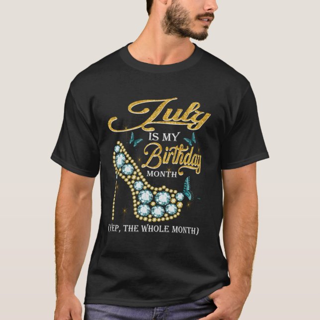 T-shirt Juillet Est Mon Mois Tout Juillet Diamond (Devant)