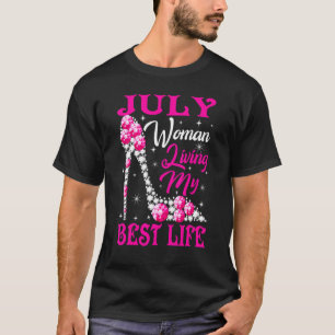 T-shirt Juillet Femme Vivant Ma Meilleure Vie Chaussures R
