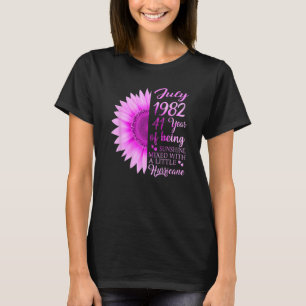 T-shirt Juillet Fille 1982 41e anniversaire 41 ans
