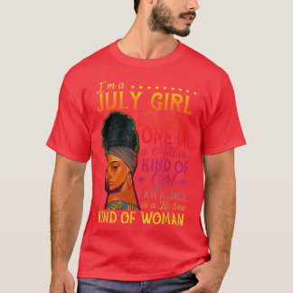 T-shirt Juillet Fille Anniversaire Melanin Black Afo Queen