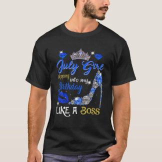 T-shirt Juillet Fille Entrant Dans Mon Cadeau Anniversaire