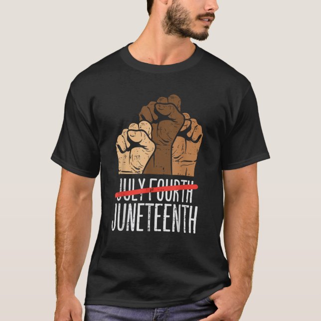T-shirt Juillet Quatrième Juillet 19ème Juin 1865 Hommes W (Devant)