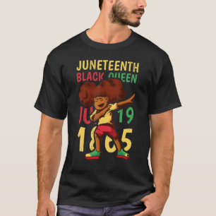 T-shirt Juin 1865 Reine noire Melanin Girl Magic Afrique