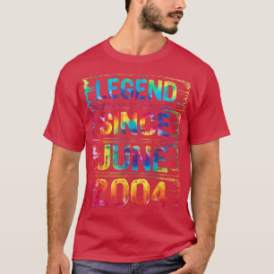 T-shirt Juin 18 Ans Depuis 2004 18e Anniversaire Cadeaux T