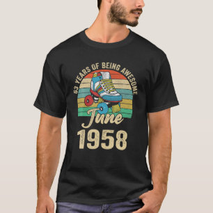 T-shirt Juin 1958 63 Ans 63 Anniversaire Vêtements