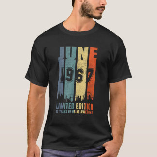 T-shirt Juin 1967 52 1967 Ancien 1967 Cadeau T Shi