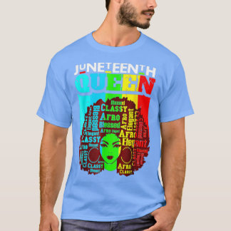 T-shirt Juin 19 Juin Reine Afro Melanin Black Girl Magi