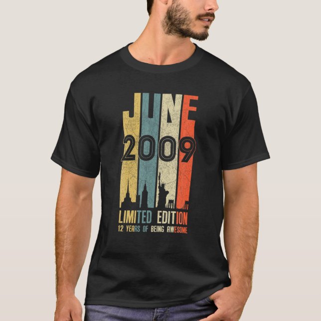 T-shirt Juin 2009 12 Anniversaire 12 Anniversaire 2009 Ann (Devant)