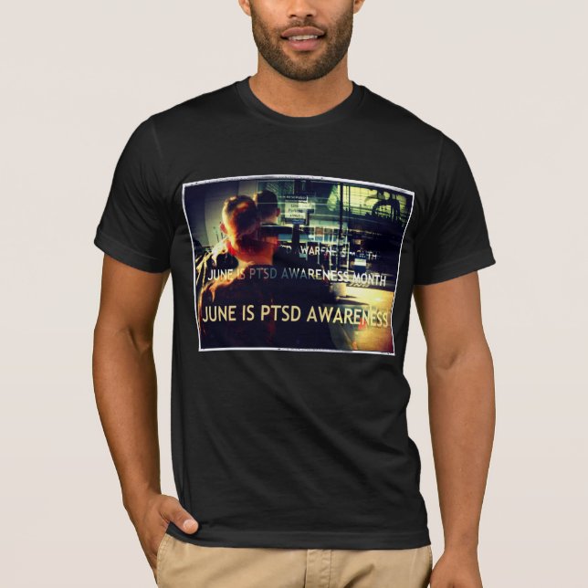 T-shirt Juin est le mois de sensibilisation au SSPT T-shir (Devant)
