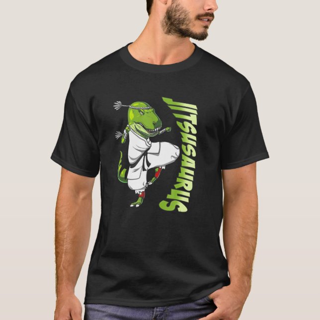 T-shirt Jujitsu Rex Jiu Jitsu Ceinture Noire Martial Jitsu (Devant)