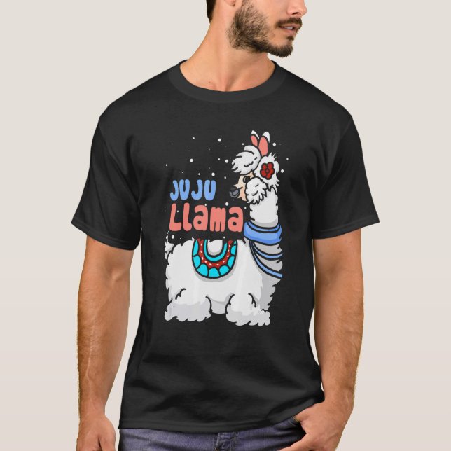 T-shirt Juju Llama Correspondant famille Pyjamas de Noël (Devant)