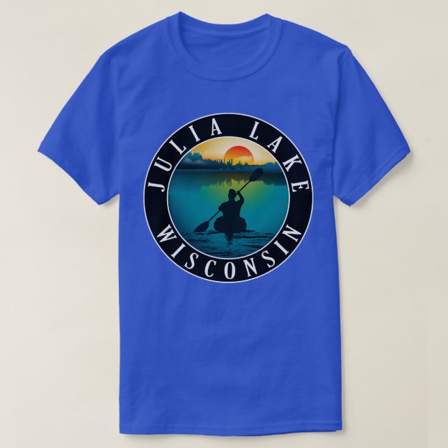 T-shirt Julia Lake Wisconsin Kayaking (Design devant)