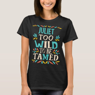 T-shirt JULIET Nom Cute Retro Girls Fleur sauvage JULIET N