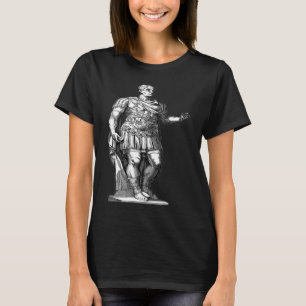 T-shirt Julius César Empereur Statue Line Art Roman Man