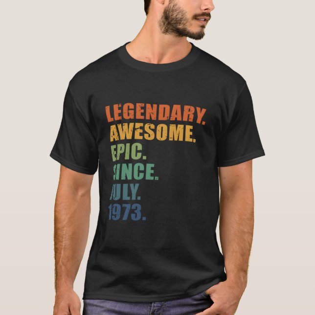 T-shirt July 1973 50 Years Anniversary 50Th (Devant)