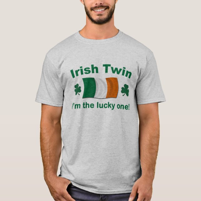 T-shirt Jumeau irlandais chanceux (Devant)