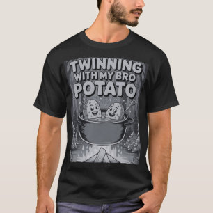 T-shirt Jumeaux avec mon frère patate