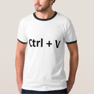 T-shirt Jumeaux de pâte de copie de CTRL C CTRL V